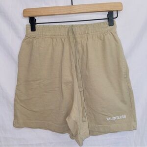 Talentless brown high waisted pull on casual loungewear sweat short size small